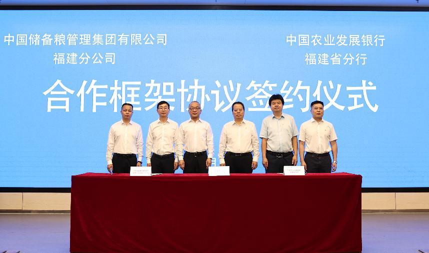 农发行福建省分行与福建省粮储局联合召开“携手共促服务福建粮食安全政企银座谈会”