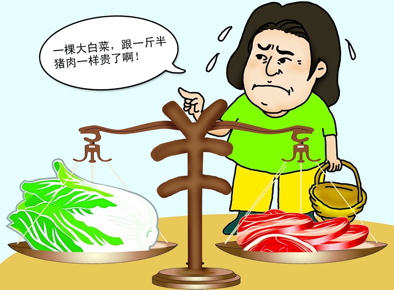 中国菜价疯涨 白菜贵过猪肉‎