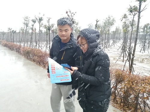 大雪纷飞飞满天，“金燕恵贷”推广忙