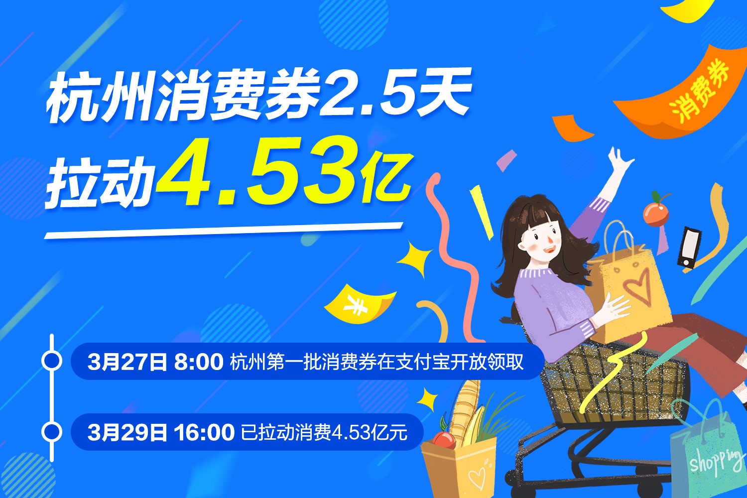 支付宝发放杭州消费券，2天半拉动消费4.53亿