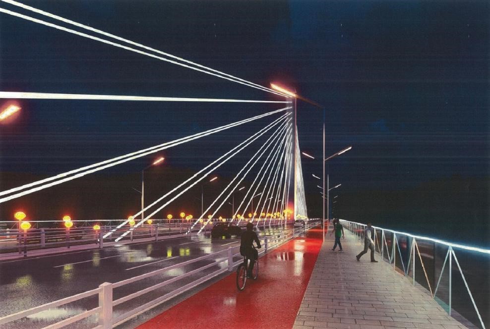 元江县跨江大桥项目建成后效果图
