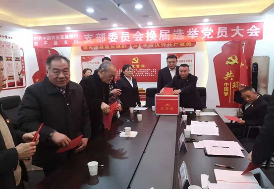 农发行西平县支行：圆满完成支委会换届选举工作